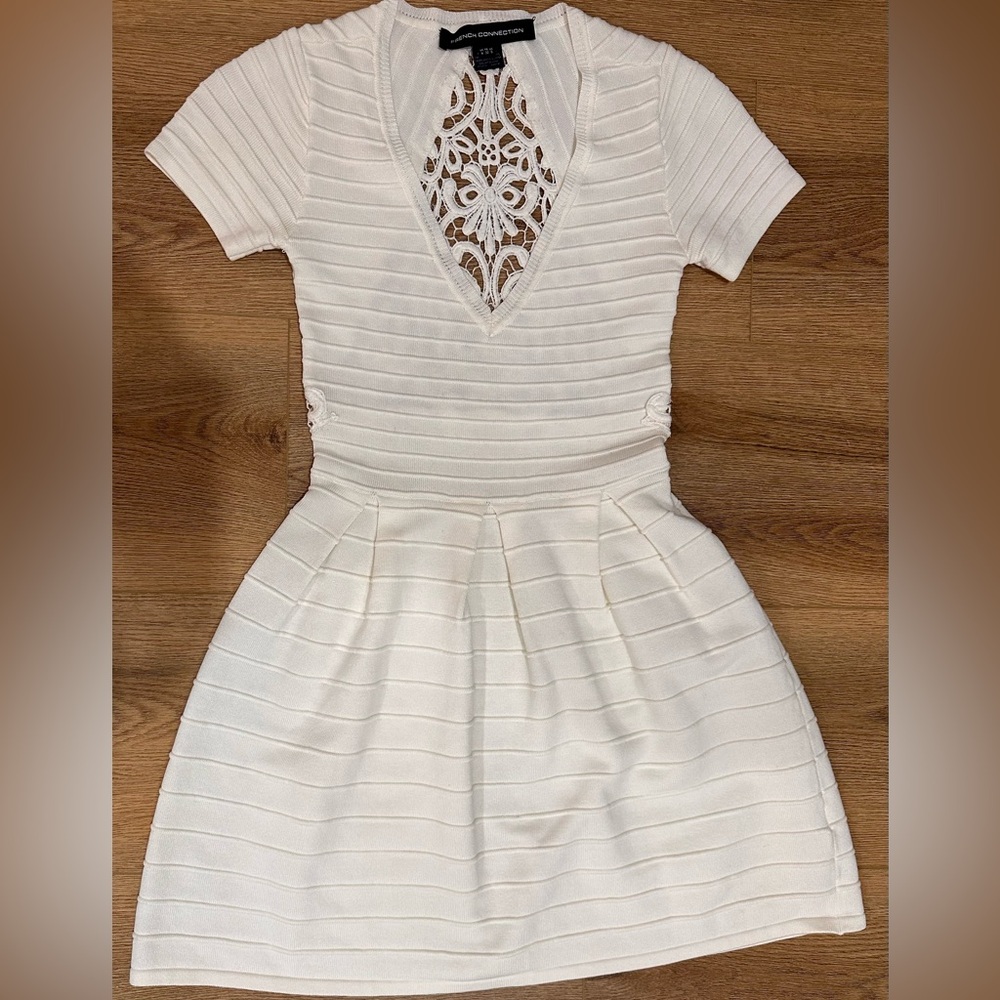 White French Connection mini dress with lace back small